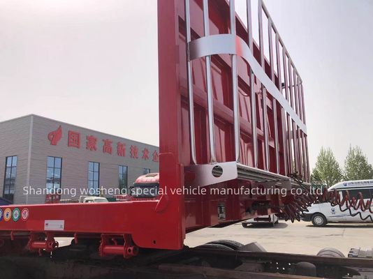 40ft 50 tonnellate semirimorchio a letto piatto 3 assi camper a letto piatto rimorchio materiale in acciaio resistente