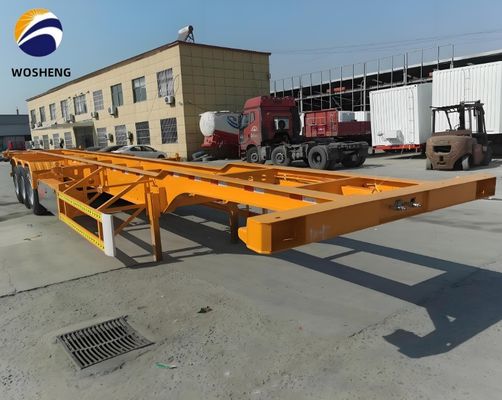 Capacità massima 50T Semi-remolchio a scheletro Professional Truck Container Trailer