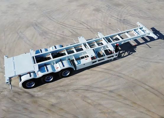 Capacità massima 50T Semi-remolchio a scheletro Professional Truck Container Trailer