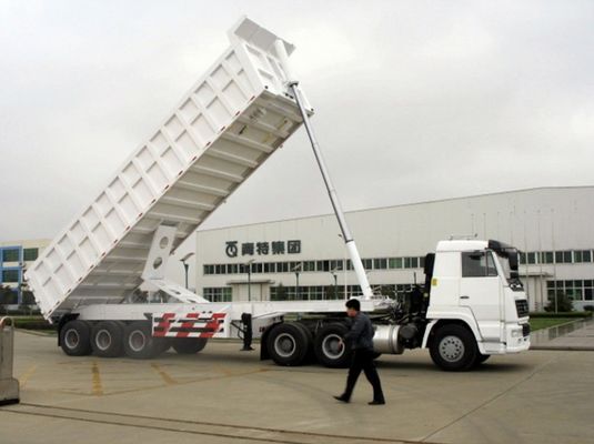 9300*2500*3450mm Dump trailer a sospensione a aria per il trasporto di merci pesanti