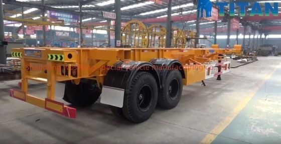 Wosheng Best 2 Axle 20FT 40FT Container Skeleton Semi-Trailer per il trasporto di container
