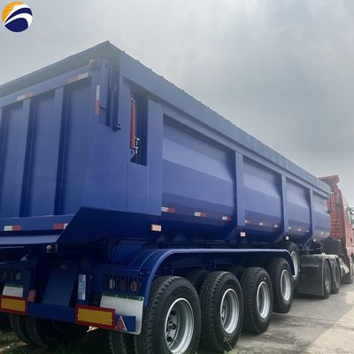 40ft 60ft 3/4/5 asse tipo U Dump Trailer idraulico Semi camion Usato Dump Semi Trailer