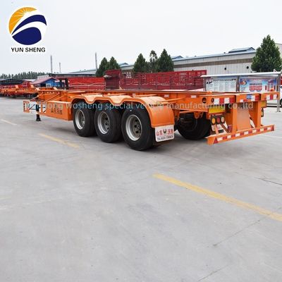 3 assi Container Semi-remorco scheletrico con 50 tonnellate di carico utile e 6,5 tonnellate di peso totale