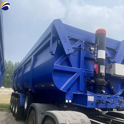 40ft 60ft 3/4/5 asse tipo U Dump Trailer idraulico Semi camion Usato Dump Semi Trailer