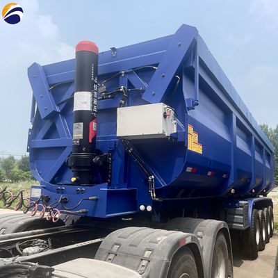 40ft 60ft 3/4/5 asse tipo U Dump Trailer idraulico Semi camion Usato Dump Semi Trailer