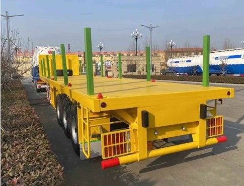 Grandi capacità 3/4 asse anteriore Fender Colonna laterale contenitore piatto camion semirimorchio