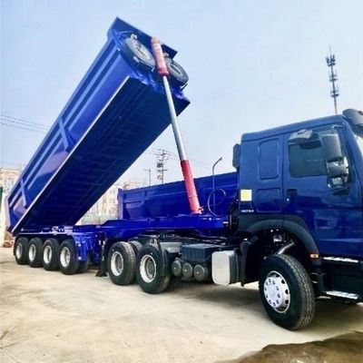 Triasse a forma di U idraulica a posteriore di scaricatore di rifiuti Semi camion rimorchio per il trasporto