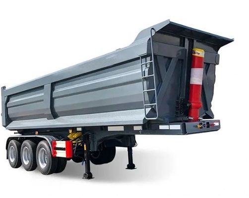 28t Heavy Duty Landing Gear Semi-trailer per la costruzione sabbia pietra terra lavorazione posteriore