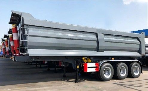 28t Heavy Duty Landing Gear Semi-trailer per la costruzione sabbia pietra terra lavorazione posteriore