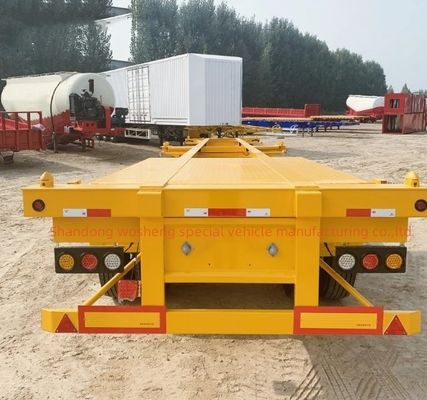 Semi-remolchi di scheletro in acciaio per il trasporto di container da 20FT 40FT 45FT da Wosheng