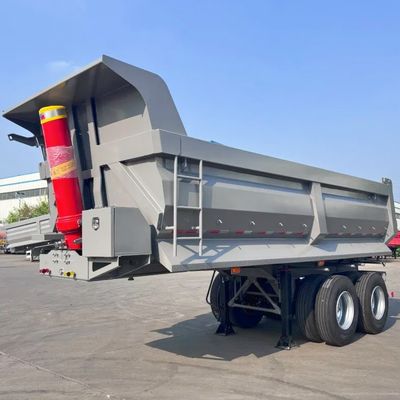 28t Heavy Duty Landing Gear Semi-trailer per la costruzione sabbia pietra terra lavorazione posteriore