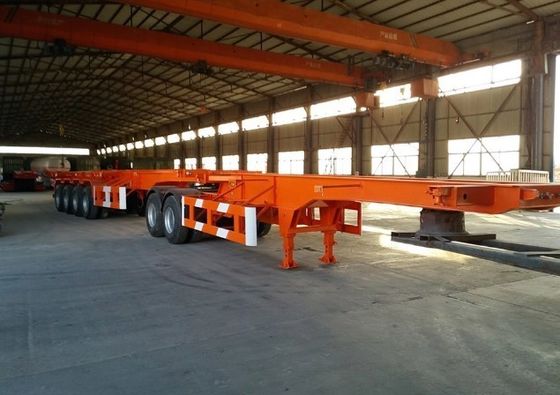 Wosheng 2 Container Axe Skeleton Semi Truck Trailer per un trasporto conveniente