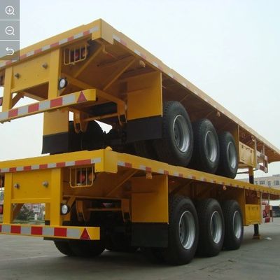90mm*13mm*10layer Leaf Spring Flatbed Semi-Trailer con 28t Heavy Duty Landing Gear