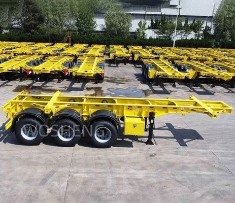 Sospensione meccanica Wosheng 3 asse 20FT 40FT contenitore telaio scheletro semirimorchio