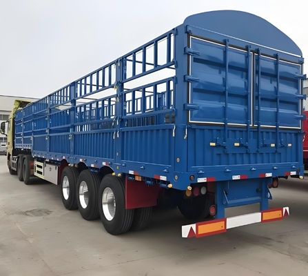 12400x2500x3650mm 60T/80T semirimorchio a tre assi con recinzione adatto per merci e bestiame