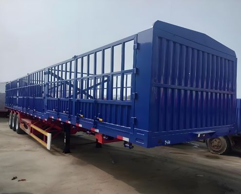 12400x2500x3650mm 60T/80T semirimorchio a tre assi con recinzione adatto per merci e bestiame