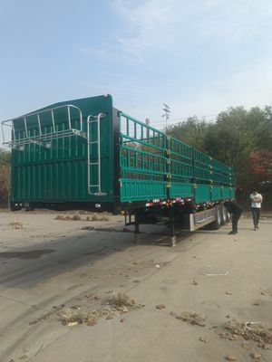 3 assi Parete laterale recinzione Semi-remorco a palo in acciaio per allevamenti e allevamenti ortofrutticoli