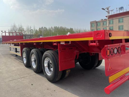 Professionale Color personalizzato 20-80tons 3 assi 40FT contenitore a letto piatto Semi-remolchio