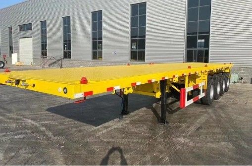 3 assi 4 assi 40-120T Cargo semirimorchio piatto per 20ft 40ft 45ft 53ft container