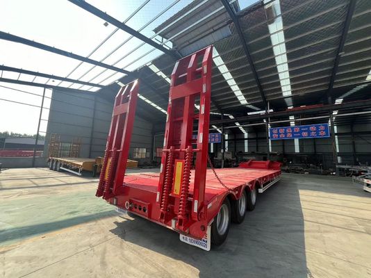 Camion rimorchio di carico pesante 30-100tons 3/4/5 asse letto basso semirimorchio letto basso ragazzo