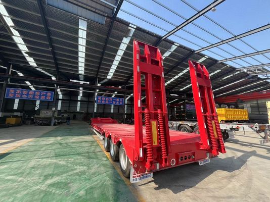 Camion rimorchio di carico pesante 30-100tons 3/4/5 asse letto basso semirimorchio letto basso ragazzo