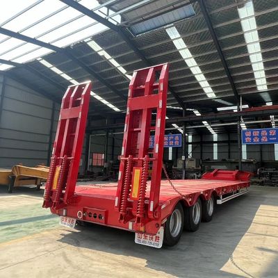 Semi-remorco a letto basso di categoria professionale con 3 assi e 4 assi, carico massimo 30000 kg.