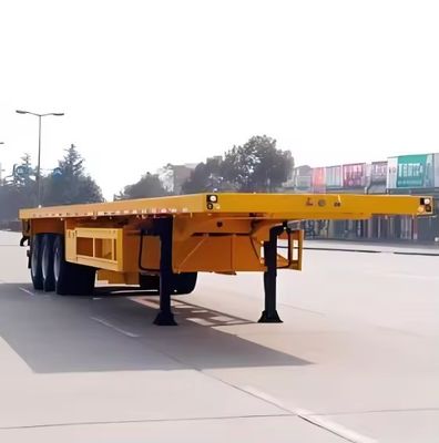 3 assi 12R22.5 pneumatici materiale in acciaio semirimorchio a letto piatto con carico massimo di 20T-80T