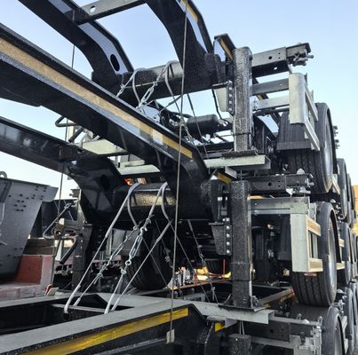 Contenitore a asse da 13 tonnellate, telaio a scheletro, semirimorchio con serrature a torsione per un facile caricamento