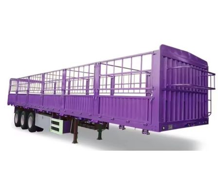 3 assi 12 pneumatici 40-60 tonnellate più economici Stake Trasporto di animali Cargo Recinzione camion semirimorchio