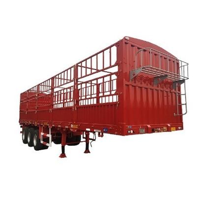 3 assi 12 pneumatici 40-60 tonnellate più economici Stake Trasporto di animali Cargo Recinzione camion semirimorchio