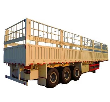 3 assi 12 pneumatici 40-60 tonnellate più economici Stake Trasporto di animali Cargo Recinzione camion semirimorchio