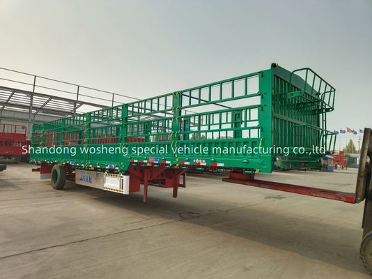 3 assi FUWA Utility Side Wall Open Fence Truck Cargo Semi-trailer con traino da 40 tonnellate