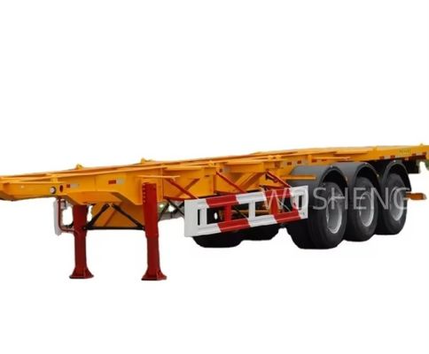 3 assi 20-40ft Container Transport Skeleton Semi-trailer con sistema di frenatura a doppia linea