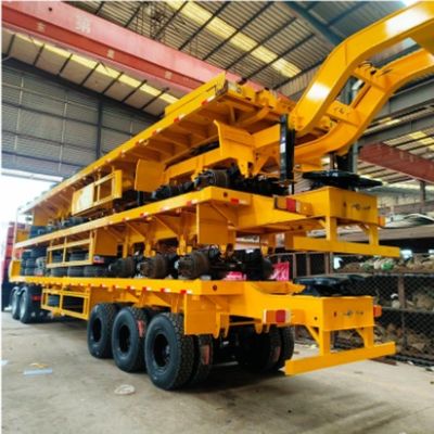 3 assi 60 - 80 tonnellate 20 - 45 piedi contenitore piatto semirimorchio con carico massimo 50000 kg
