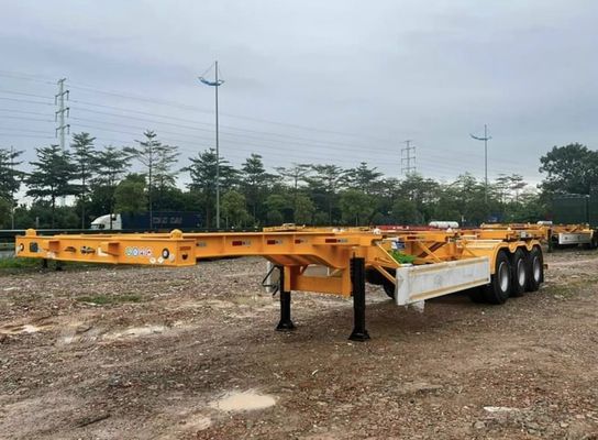 3 assi 20-40ft Container Transport Skeleton Semi-trailer con sistema di frenatura a doppia linea