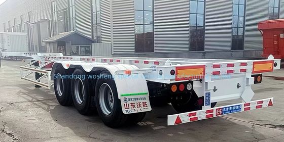 Utilizzo dei container e trasporto Semi-remorchi a scheletro con sistema di frenatura a doppia linea