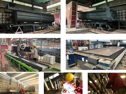 Contenitore a piatta tela Semi-remorco 40FT 45FT 48FT Rim 9.00-22.5 opzionale 12400*2610*1550mm