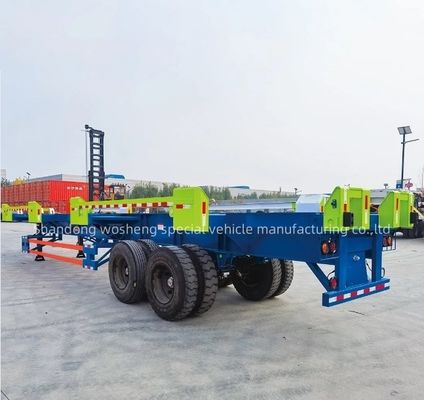 2 assi 20FT 40FT Wharf Combined Transportation Skeleton Container Trailer