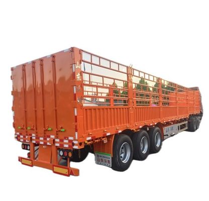 40-100 tonnellate Utility Drop Side Wall Open Livestock Vegetable Fence Truck Cargo Semi-trailer