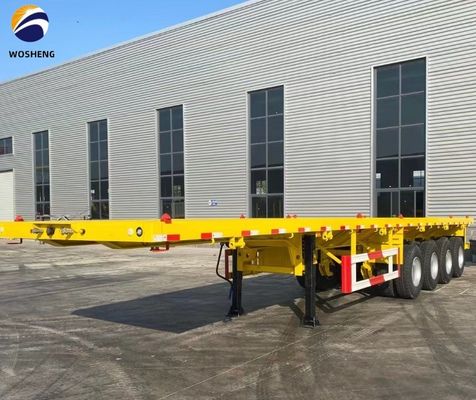 Semi-remolchi a tre assi a pianta a sospensione meccanica da 40 ft per contenitori o macchine