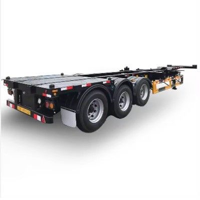 Wosheng 3 asse Semi-remorco scheletrico Max carico utile 50 tonnellate per il trasporto di container