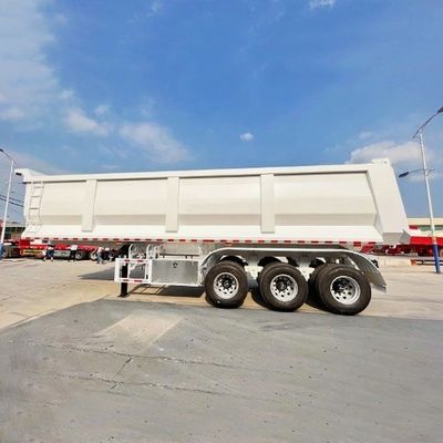 3 assi U/forma quadrata Dumpper Dumping Tipper Hydraulic Rear Tipping Truck Semi Dump Trailer