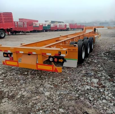 Wosheng 3 asse Semi-remorco scheletrico Max carico utile 50 tonnellate per il trasporto di container