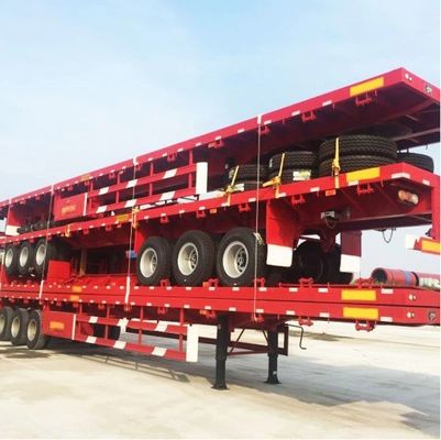 3 assi 4 assi Letto piatto 20 piedi 40 piedi 45 piedi Container Flatbed Truck Semi-trailer