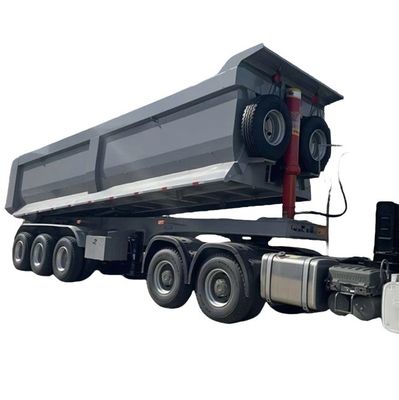 Cylindro idraulico pesante a 3 assi 45cbm 50cbm rimorchio a capovolgimento posteriore a forma di U per camion