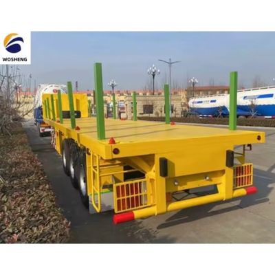 Sistema di frenatura a doppia linea 80 tonnellate carrozzina a capocapo legno semirimorchio a piattaforma per carico sfuso