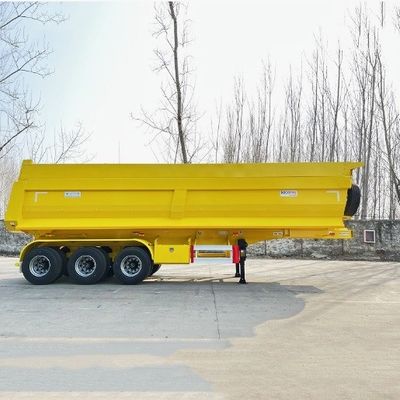 Cylindro idraulico pesante a 3 assi 45cbm 50cbm rimorchio a capovolgimento posteriore a forma di U per camion