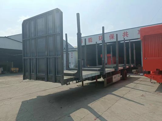 Sistema di frenatura a doppia linea 80 tonnellate carrozzina a capocapo legno semirimorchio a piattaforma per carico sfuso