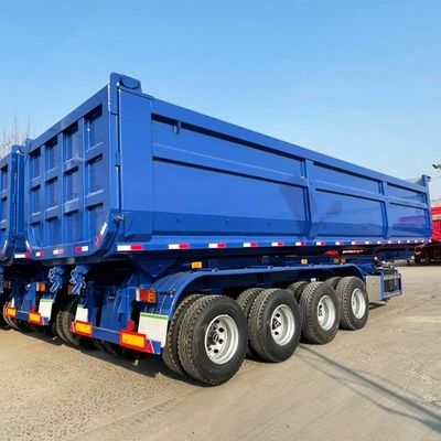 Semi-remorco idraulico a scarico posteriore da 60 tonnellate con carrello di atterraggio da 28 tonnellate