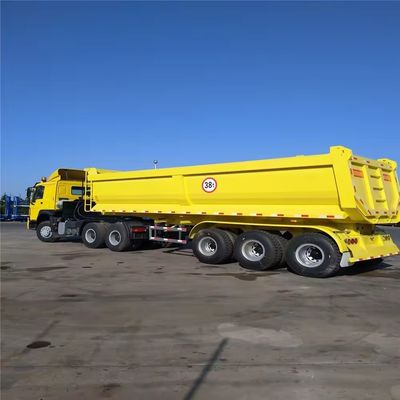 60-100 tonnellate U tipo End Dump trailer camion per la richiesta del cliente 9800x2500x3500mm vendita